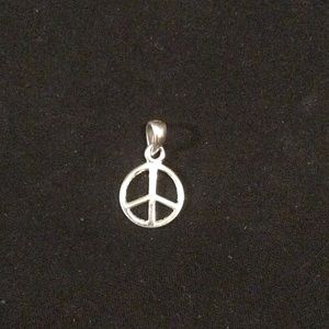 Sterling Silver Peace Sign Pendant
